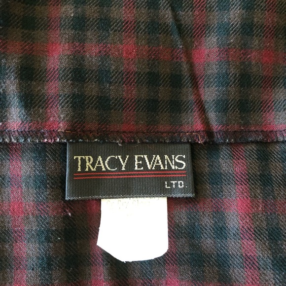 Tracy Evans Plaid Overall Dress Vintage Junior Size 3 - Picture 3 of 4